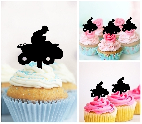 Laser Cut Extreme ATV Offroad cupcake topper