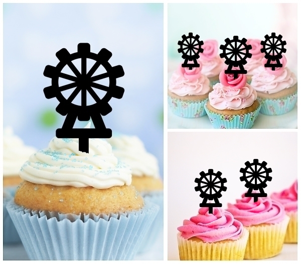 Laser Cut Ferris Wheel Amusement Park cupcake topper