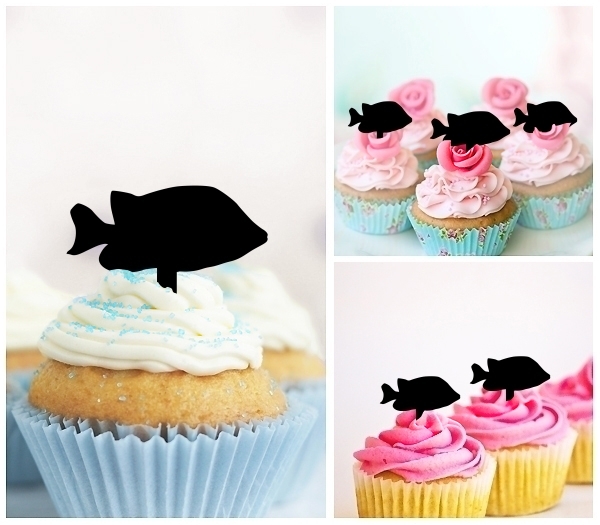 Laser Cut Fish cupcake topper