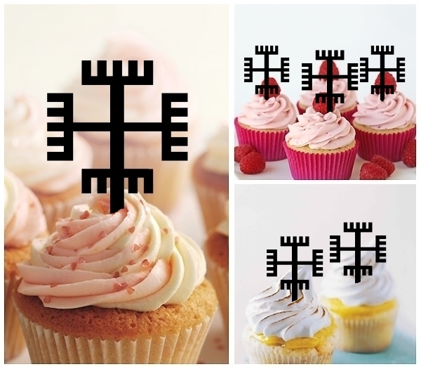 Laser Cut Hands of God Symbol cupcake topper