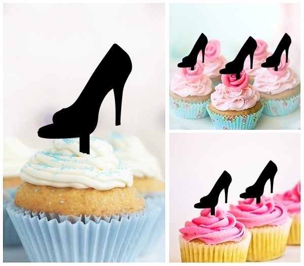 Laser Cut High Heel Shoe cupcake topper