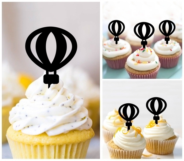 Laser Cut Hot Air Balloon cupcake topper