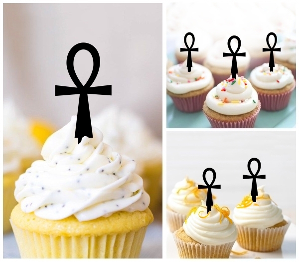 Laser Cut Kemetism Ankh Egypt Symbol of Life cupcake topper