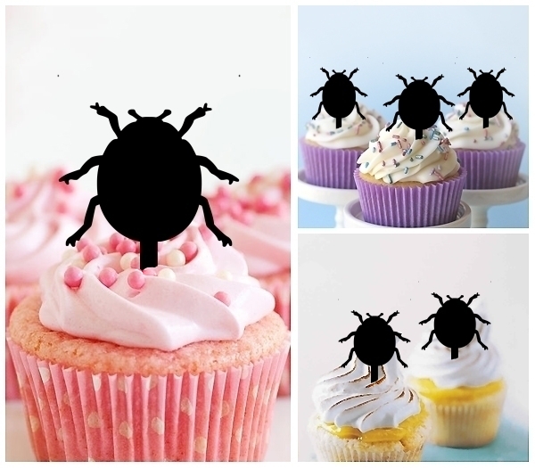 Laser Cut Ladybird Ladybug cupcake topper