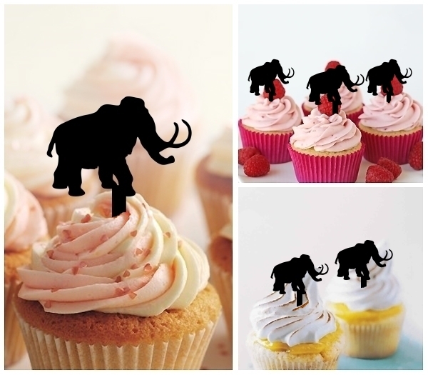 Laser Cut Mammoth Ice Age cupcake topper
