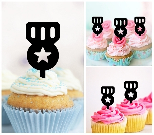 Laser Cut Military Bravery Award cupcake topper