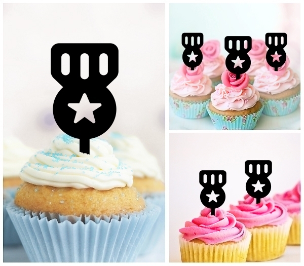 Laser Cut Military Bravery Award cupcake topper