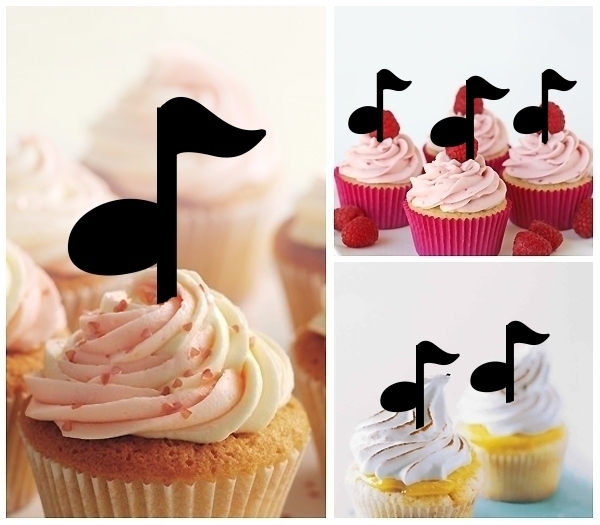 Laser Cut Music Note cupcake topper