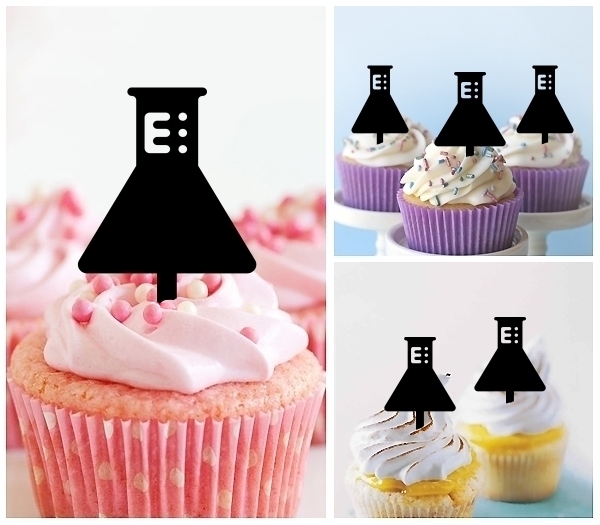 Laser Cut Science Chemical cupcake topper