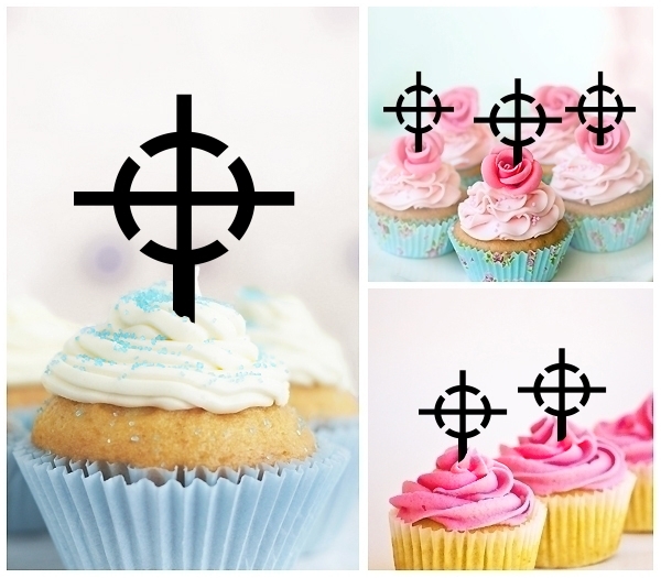 Laser Cut Sniper Rifle Target cupcake topper