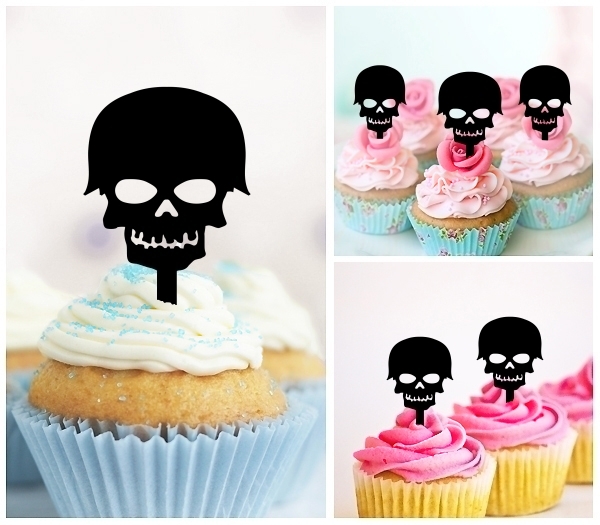 Laser Cut Soldier Skull cupcake topper