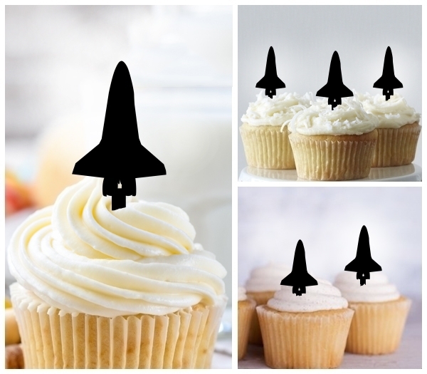 Laser Cut Space Shuttle cupcake topper