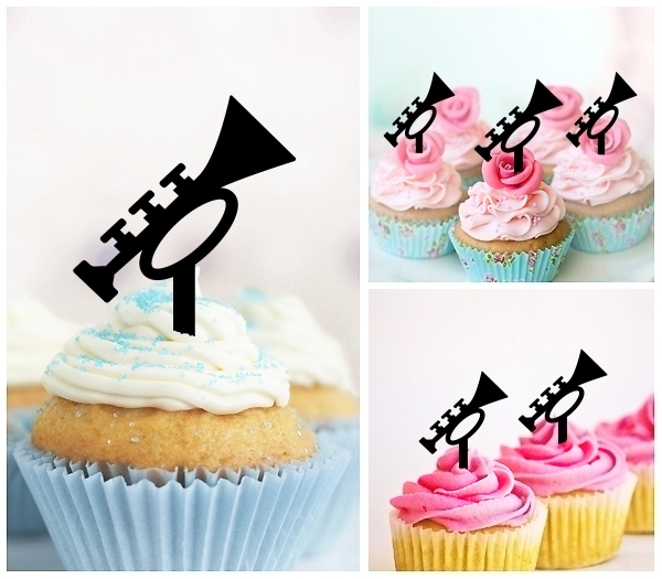 Laser Cut Trumpet Music Instrument cupcake topper