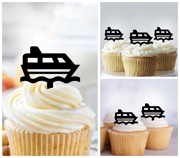 Laser Cut Yacht cupcake topper