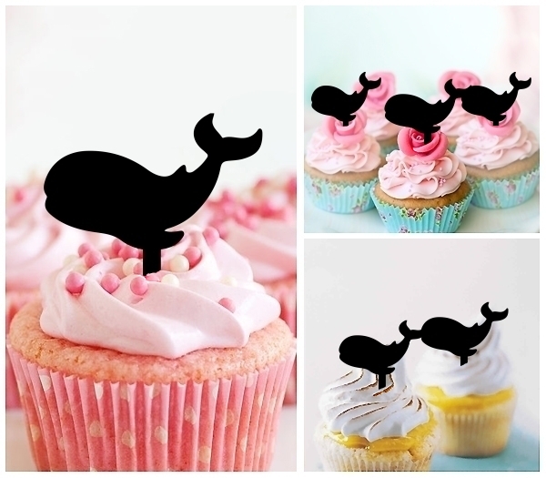 Laser Cut Deep Sea Whale cupcake topper