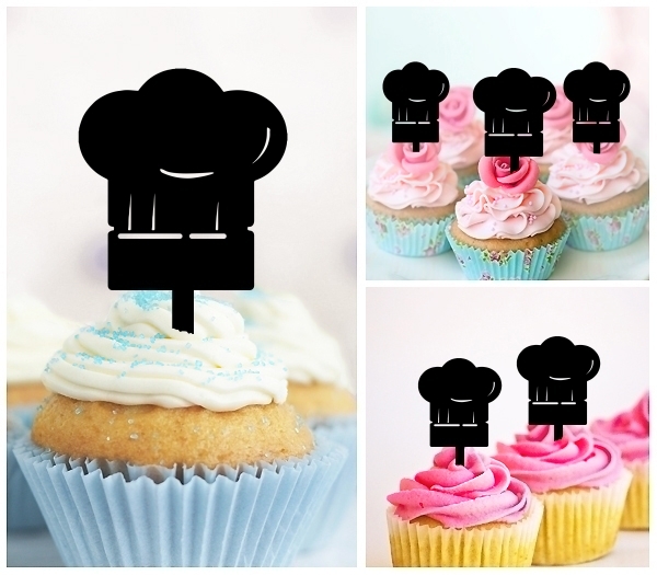 Laser Cut Chef Hat Food Cooking cupcake topper