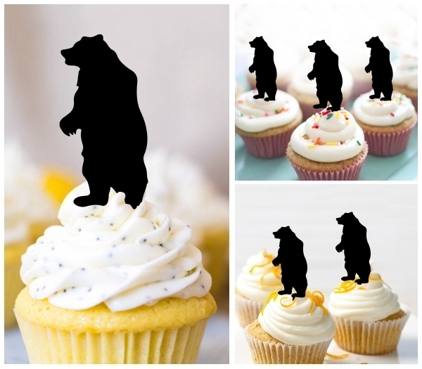 Laser Cut Arctic Polar Bear cupcake topper