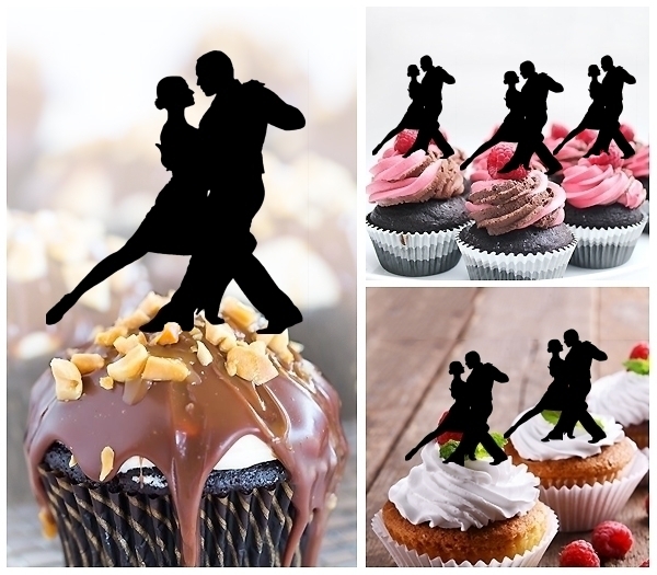 Acrylic Toppers Couple Ballroom Dancing Design