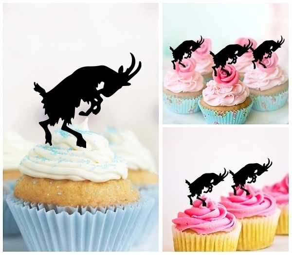 Laser Cut Jumping Goat cupcake topper