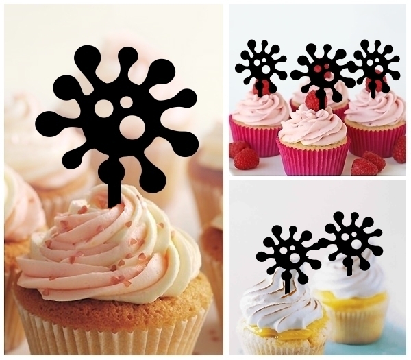 Laser Cut Virus cupcake topper