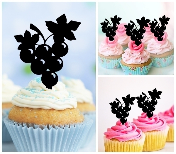 Laser Cut Grape cupcake topper