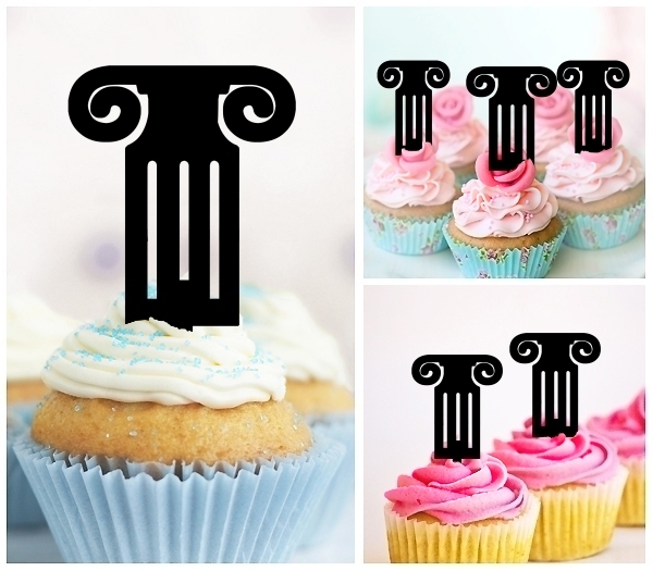 Laser Cut Roman Column cupcake topper