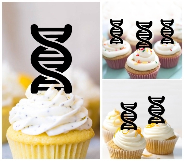 Laser Cut Dna Double Helix cupcake topper
