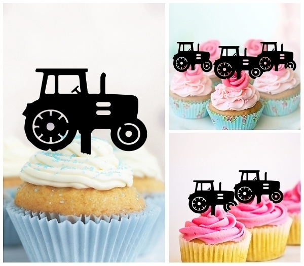 Laser Cut Farm Tractor cupcake topper