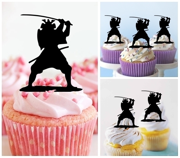 Laser Cut Japan Samurai cupcake topper