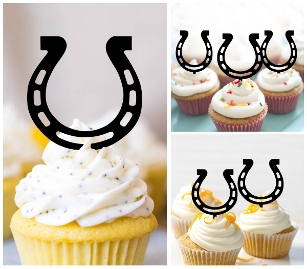 Laser Cut Lucky Horseshoe cupcake topper