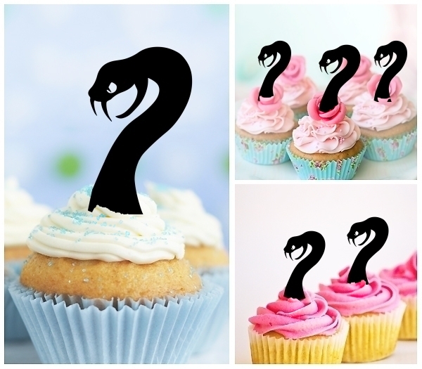 Laser Cut Cobra Snake Head cupcake topper