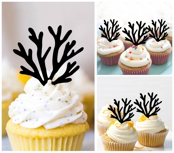 Laser Cut Coral cupcake topper