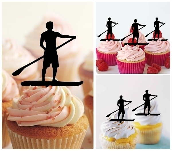 Laser Cut Stand Up Paddle Board cupcake topper
