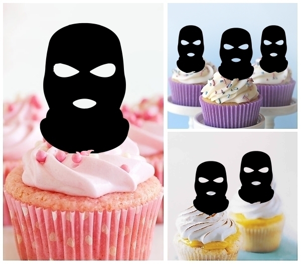 Laser Cut Terrorist Mask cupcake topper