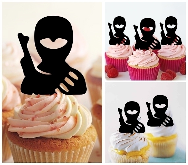 Laser Cut Terrorist cupcake topper
