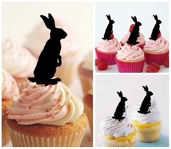 Laser Cut Bunny Rabbit cupcake topper