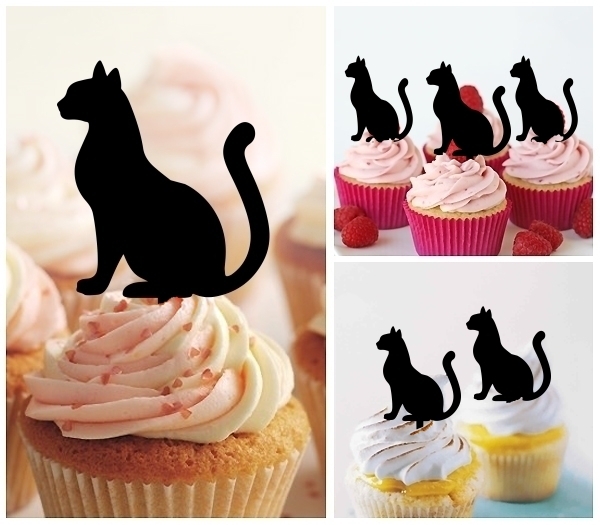 Acrylic Toppers Sitting Cat Design