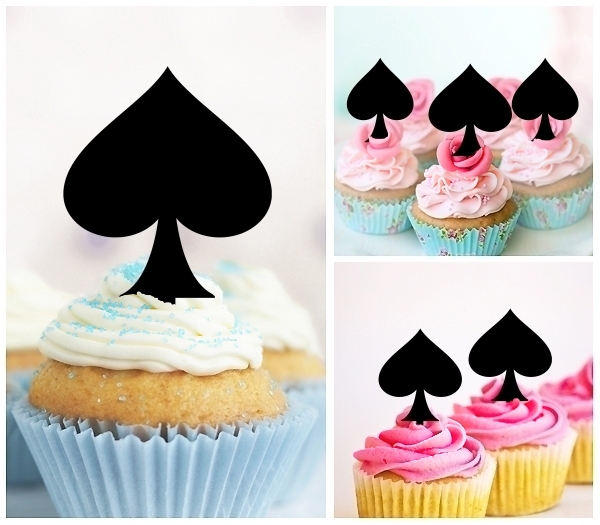 Laser Cut Poker Spade cupcake topper