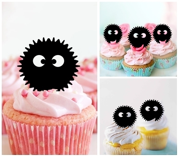 Laser Cut Soot Ball Spirit cupcake topper