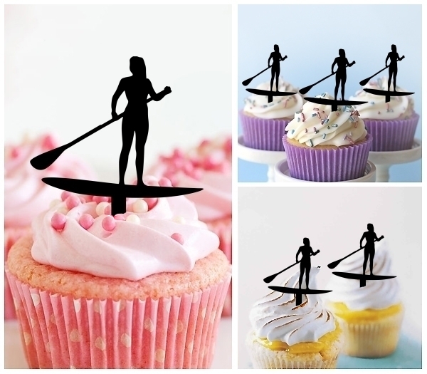 Acrylic Toppers Stand Up Paddle Board Woman Design