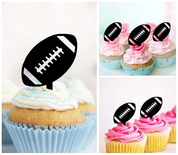 Acrylic Toppers American Football Rugby Ball Design