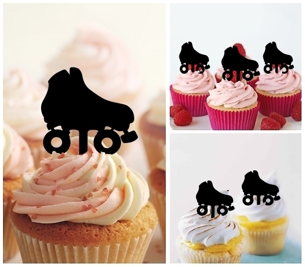 Laser Cut Roller Skate cupcake topper