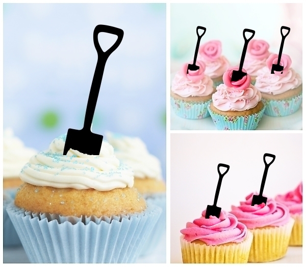 Laser Cut Shovel cupcake topper