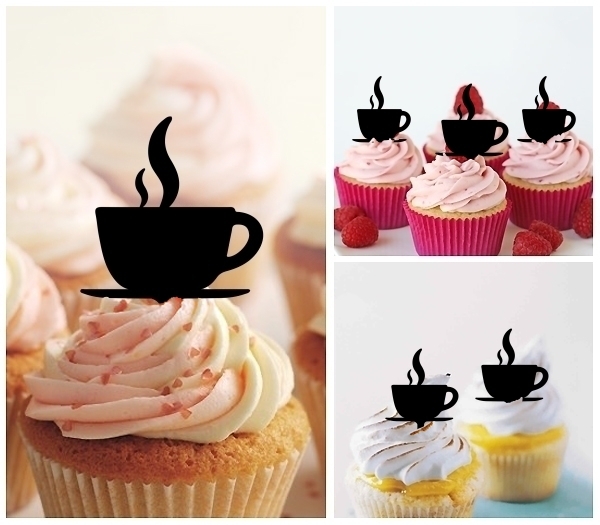 Laser Cut Coffee Cup cupcake topper