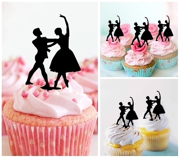 Laser Cut Ballet Dance cupcake topper