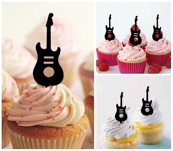 Laser Cut Electric Guitar Solo cupcake topper