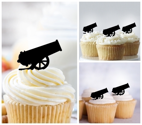 Laser Cut Cannon Bomb cupcake topper