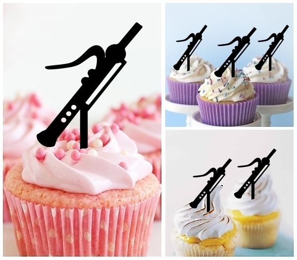 Laser Cut Bassoon Music Instrument cupcake topper