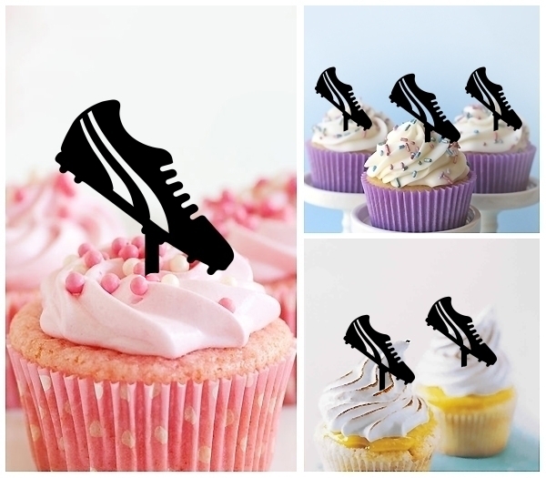 Laser Cut Soccer Shoe Football Studs cupcake topper