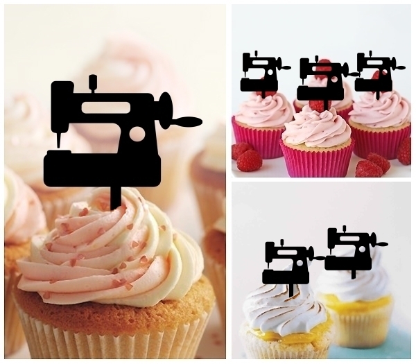 Laser Cut Sewing Machine cupcake topper